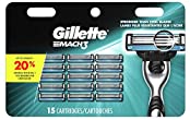 Gillette Mach3 Men's Razor Blade Refills, 15 Count