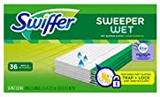 Swiffer Sweeper Wet Mopping Cloth Multi Surface Refills, Febreze Lavender Vanilla & Comfort Scent, 36 count