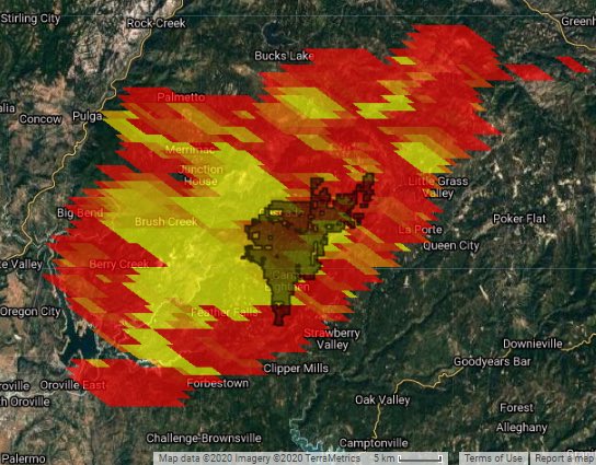 CA IFM Offset in Plumas/Butte County within the North Complex Fire.