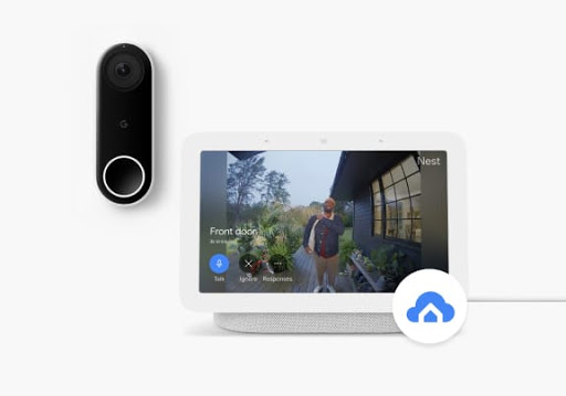 Nest Doorbell featured alongside Nest Hub 2nd Gen