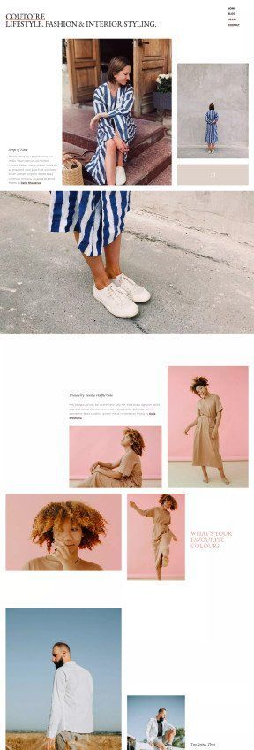 Couture fashion theme layout