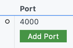 Add port button