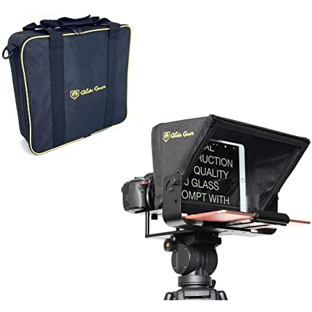 Glide Gear TMP100 Adjustable iPad/ Tablet/ Smartphone Teleprompter Beam Splitter 70/30 Glass w/ Carry Case No Plastic All Metal / No Assembly Required