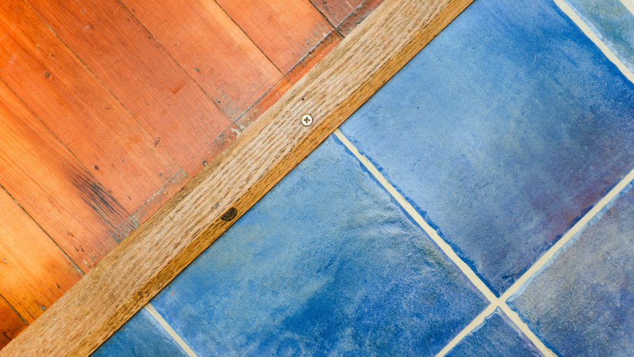 blue tile floor