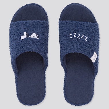 Peanuts Slippers, Navy, Medium