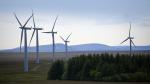 Wind turbines in Caithness, Scotland, Europe.