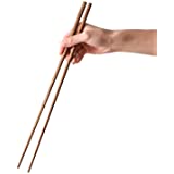 Muso Wood Extra Long Cooking Chopsticks 16.5" Reusable Wenge Wooden Chop Sticks - Japanese Classic Style Chopsticks Kitchen 2