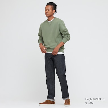 Long-Sleeve Sweatshirt, Olive, Medium