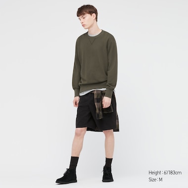 Long-Sleeve Sweatshirt, Olive, Medium