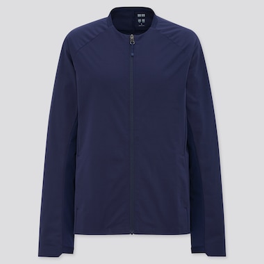 Women Uniqlo+ Ultra Stretch Active Jacket, Navy, Medium