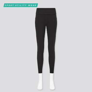 Women Airism Soft Leggings (With Pockets), Black, Medium