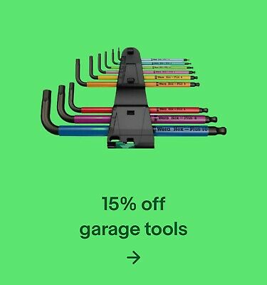 15% off garage tools