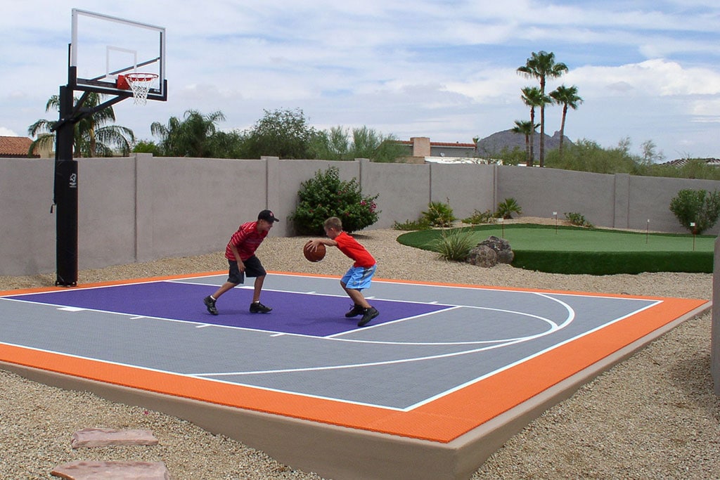 backyard basketball court