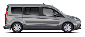 The 2021 Ford Transit Connect Passenger Wagon shown in Solar Silver