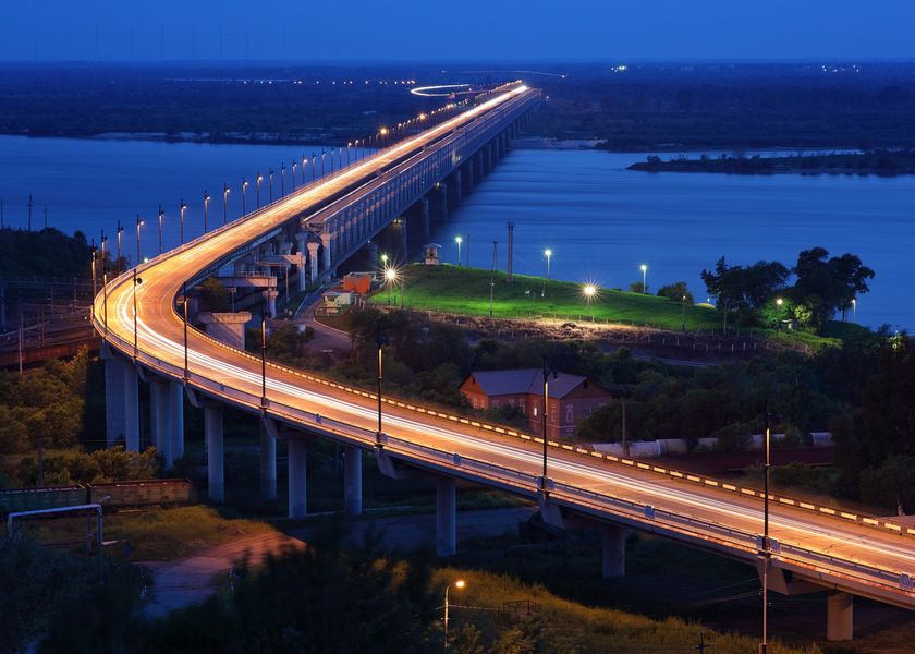 Bridge over the Amur river.