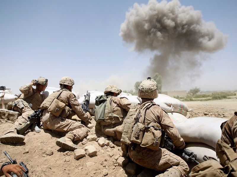 U.S. Marines Continue Suppression Of Insurgents