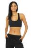 Scoop Neck Sweatshirt Bra - Black