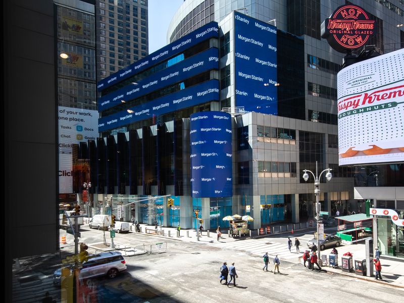 Morgan Stanley Headquarters Ahead Of Earnings Figures