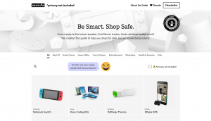 Mozilla’s *privacynotincluded which is a guide to help shop for safe and secure connected products (https://foundation.mozilla.org/en/privacynotincluded/products/nintendo-switch/)