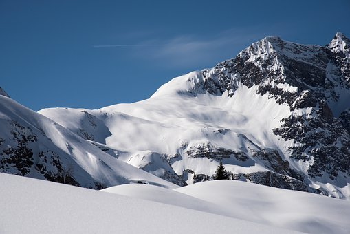 Montagnes, Neige, Hiver, Alpes, Nature