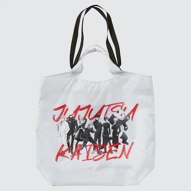 Anime Jujutsu Kaisen Pocketable Bag, Light Gray, Medium