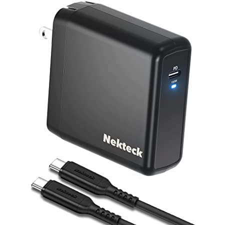 Nekteck 100W USB C Charger [GaN Tech & USB-IF Certified], PD 3.0 Adapter with Foldable Plug, Support iPhone Fast Charging, Compatible with MacBook Air/Pro 13/16, iPad Air/Pro, Galaxy, iPhone 11/XS/XR