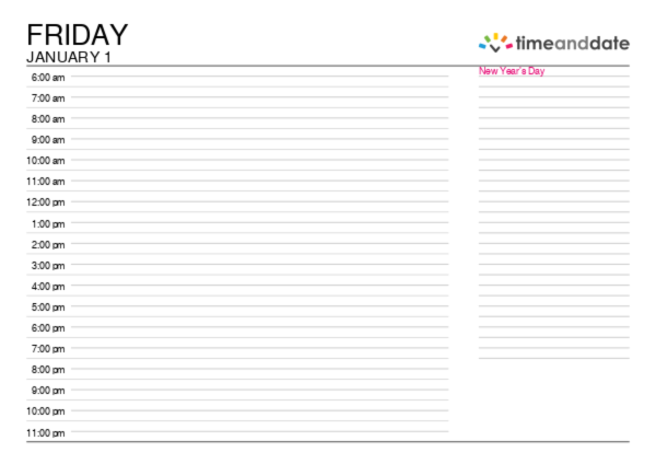 Daily calendar for 2021 in United States