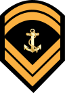 Insignia of a permanent Hellenic navy sergeant.