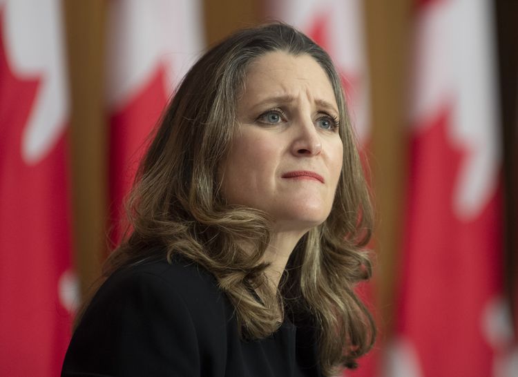 Finance Minister Chrystia Freeland Delivers Fiscal Update