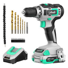 Litheli 20V Cordless Drill Driver 2 Spend with 2Ah Battery & 1 Hour Fast Charger