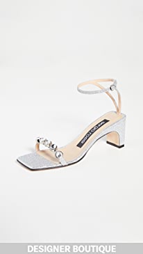 Sergio Rossi - Embellished Ankle Strap Sandals