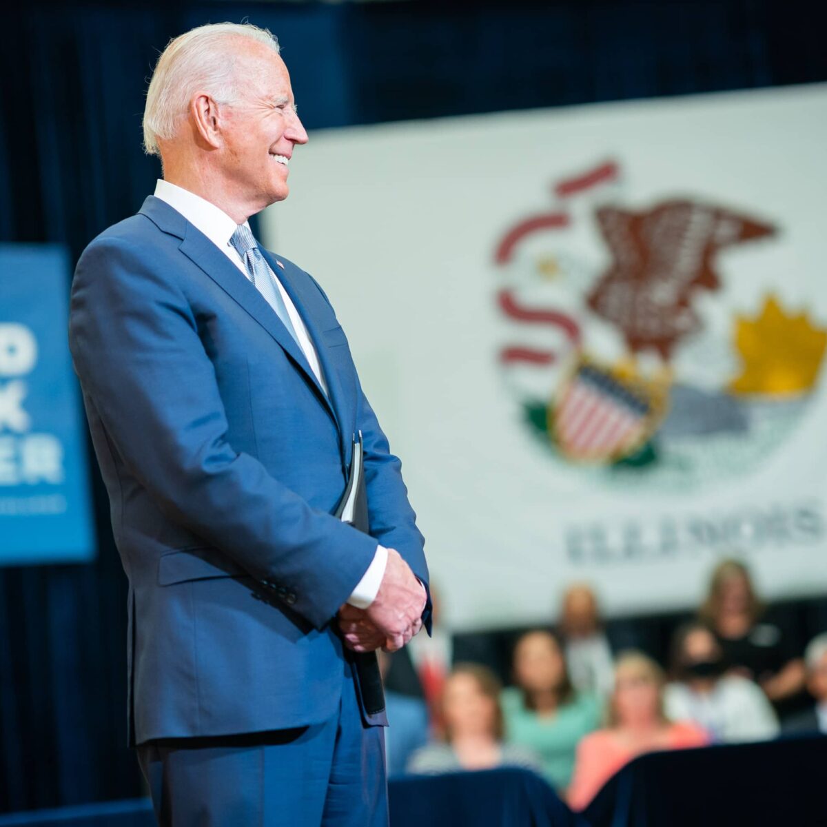 President Joe Biden listens as he is introduced to deliver remarks on the “Build Back Better Agenda,” Wednesday, July 7, 2021