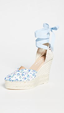 Manebi - x LoveShackFancy Heart Shape Wedge Espadrilles