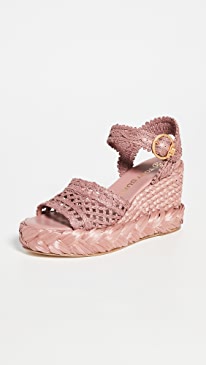 Tory Burch - Raffia Wedge Sandals