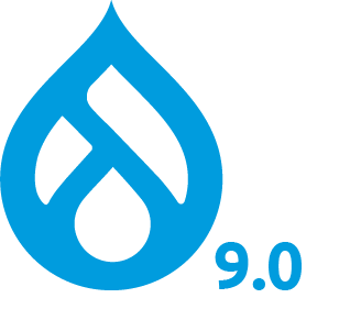 Drupal 9 logo in blue