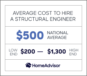 the average cost to hire a structural engineer is $500