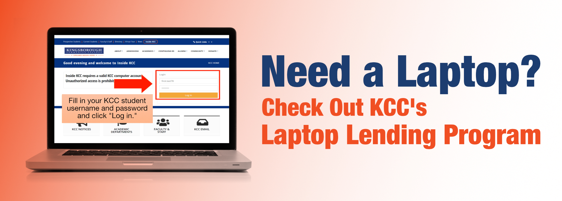 Need a Laptop? Check Out KCC's Laptop Lending Program