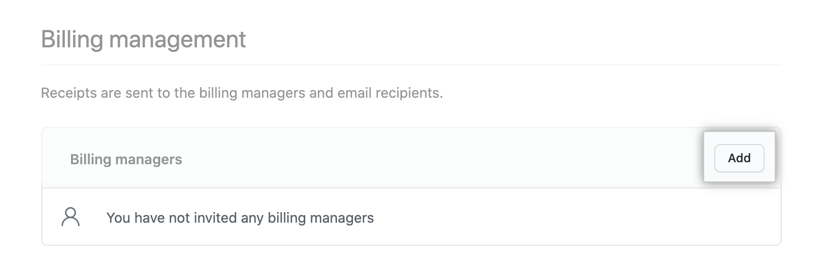 Invite billing manager