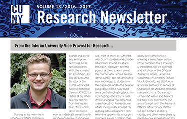 CUNY RESEARCH NEWSLETTER COVER PAGE