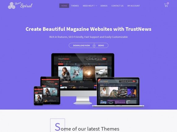 Theme Spiral homepage