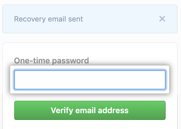 One-time password field