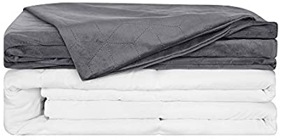 Deconovo Heavy Weighted Blanket with Removable Duvet Cover for Adult Filled with Premium Soft Micro Glass Beads Queen...