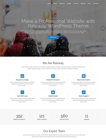 Raleway Bootstrap Agency WordPress Theme - 