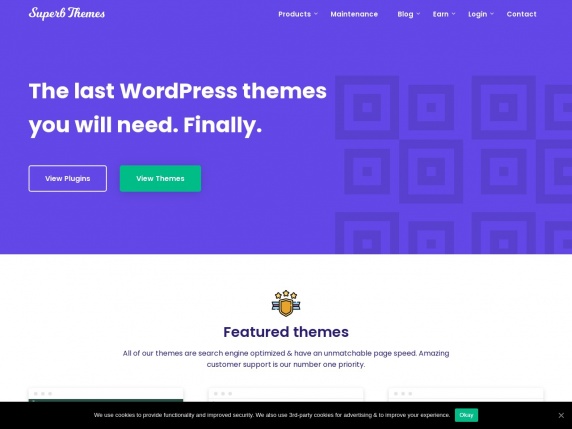 Ĉefpaĝo de SuperbThemes