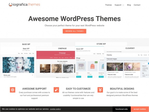 Iografica Themes homepage