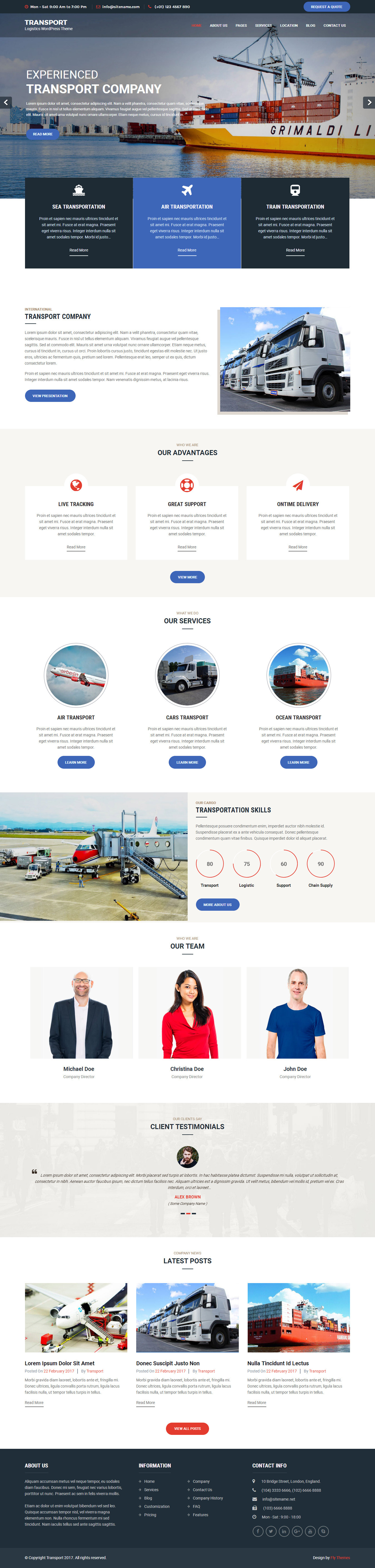 Transport WordPress Theme