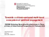 Towards a citizen-centered multi-level ecosystem of political engagement