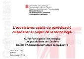 L’ecosistema català de participació ciutadana: el paper de la tecnologia
