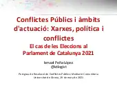 Conflictes Públics i àmbits d'actuació: Xarxes, política i conflictes. El cas de les Eleccions al Parlament de Catalunya 2021