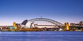 Sydney Opera House and Harbour Bridge Dusk (2) 2019-06-21.jpg